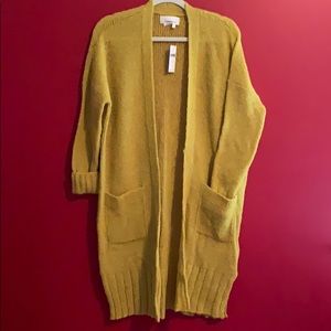 Anthropologie Maize/Pail Long Cardigan